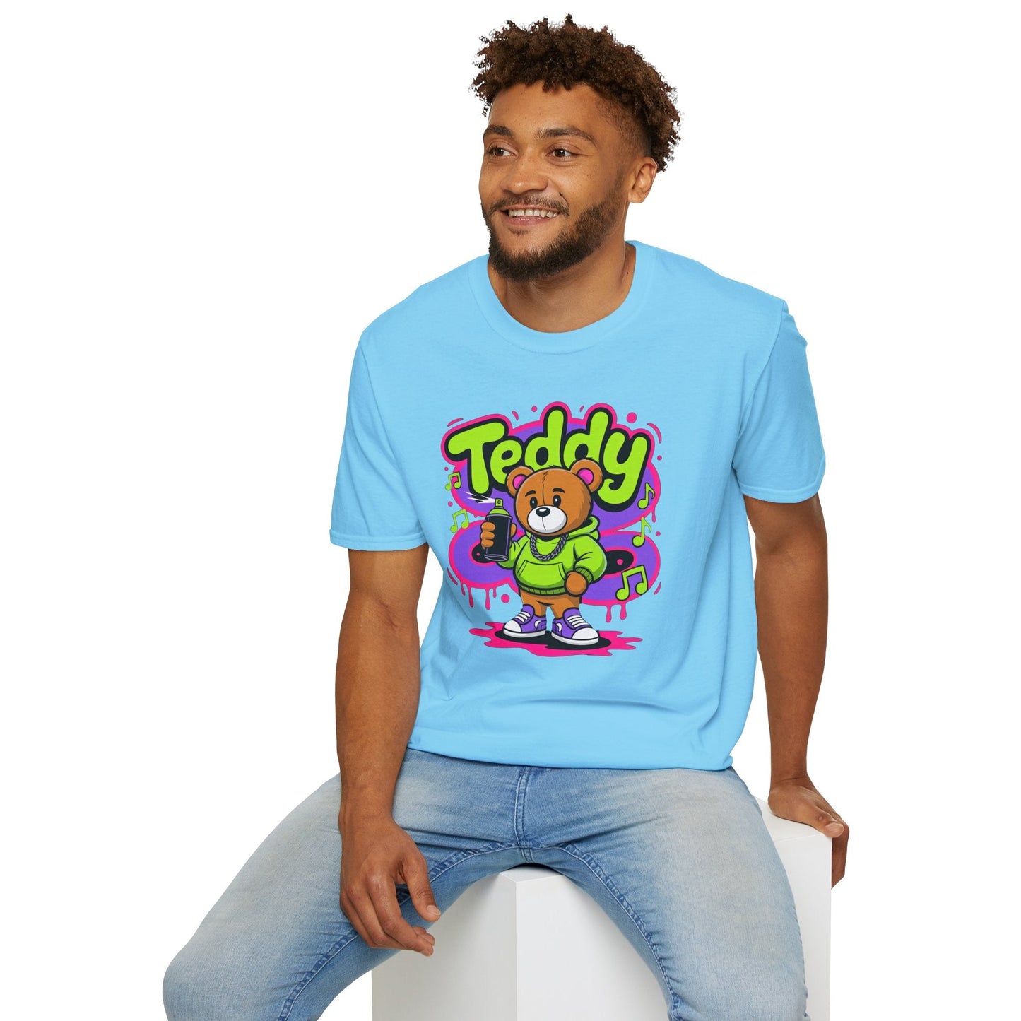 Cartoon T Shirt With Animation Funny Animals Tee Unisex Softstyle Gildan 64000 Cotton