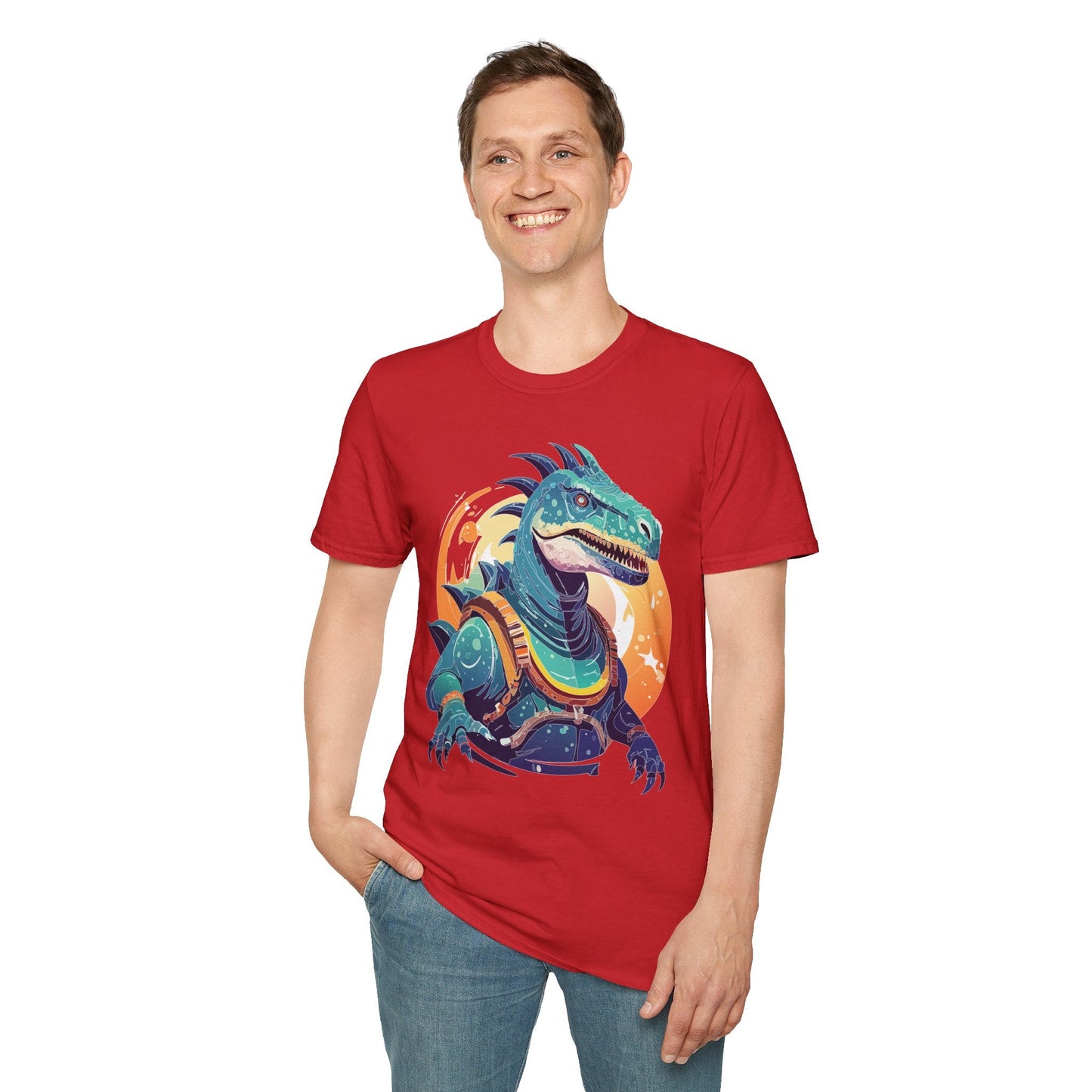 Alien Graphic Unisex Cotton Softstyle UFO Artwork Tee 17