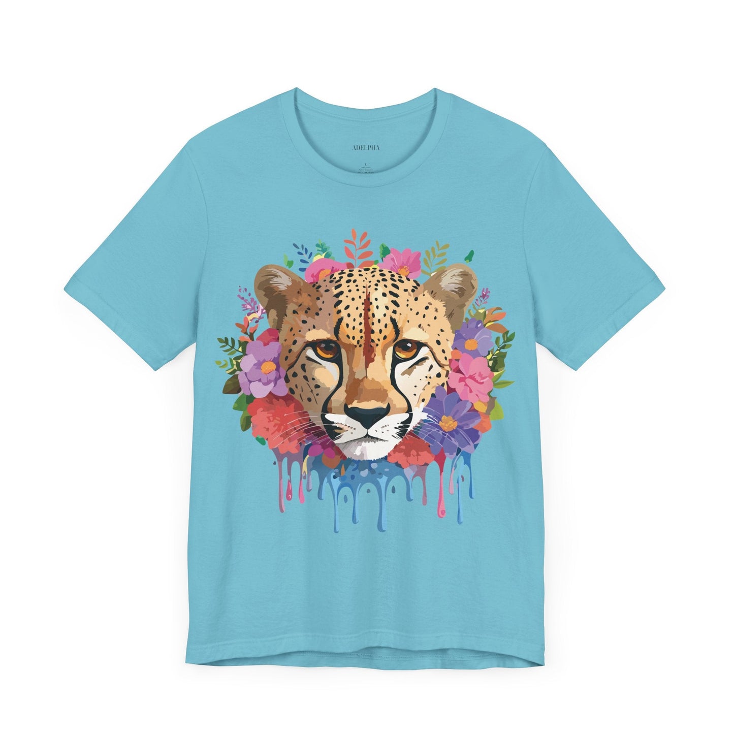 Adelpha Cheetah Graphic Tee Unisex Short Sleeve Art Shirt Original Artwork