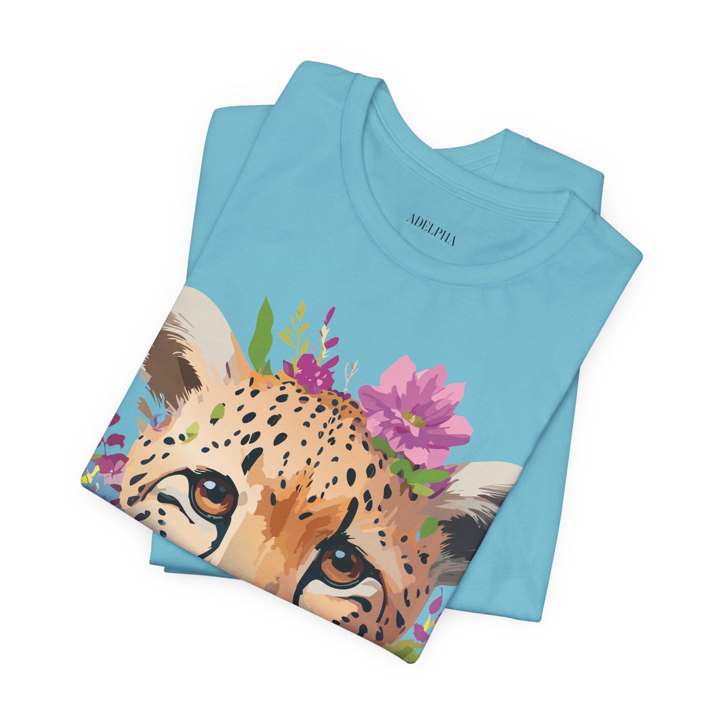 Adelpha Graphic Tee Cheetah Art Design Unisex Short Sleeve Shirt