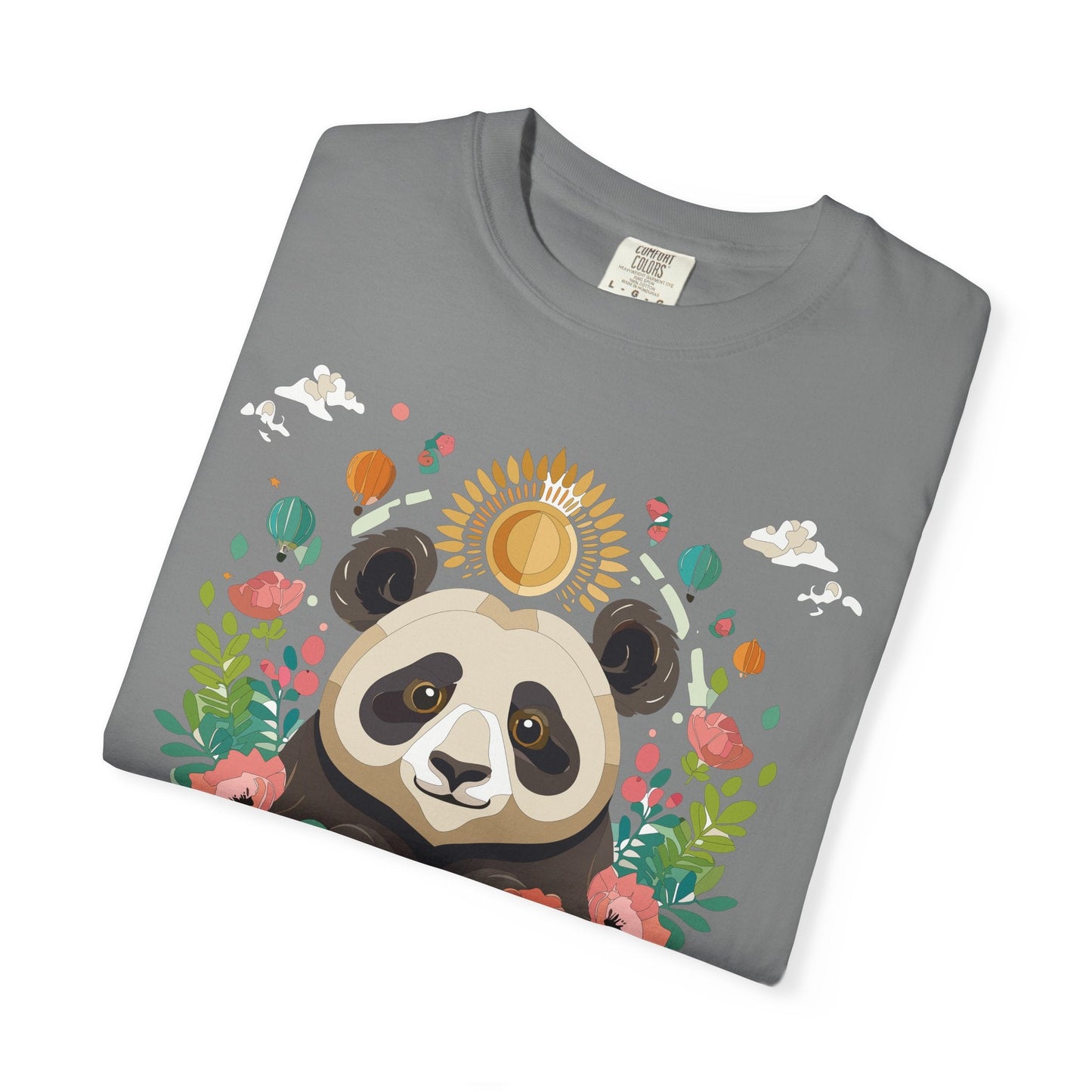 Panda Portrait Graphic T-Shirt Unisex Cotton Floral Animal Art Tee p4