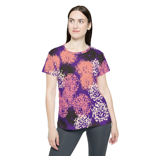 Poly Jersey Tee Shirt with abstract prints