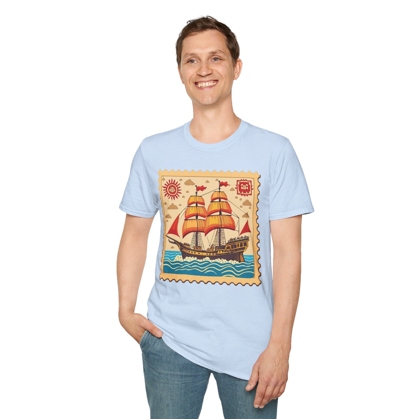 Ship T Shirts Frigate Vessel Tee Unisex Softstyle Gildan 64000 100 Percent Ring Spun Cotton