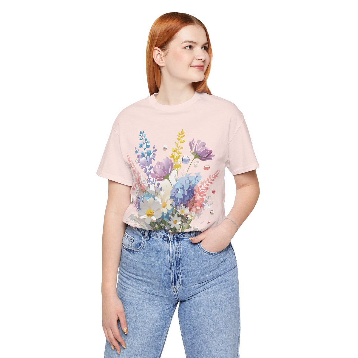 Floral Graphic Tee Shirt - Bella+Canvas Unisex 100 Cotton 6