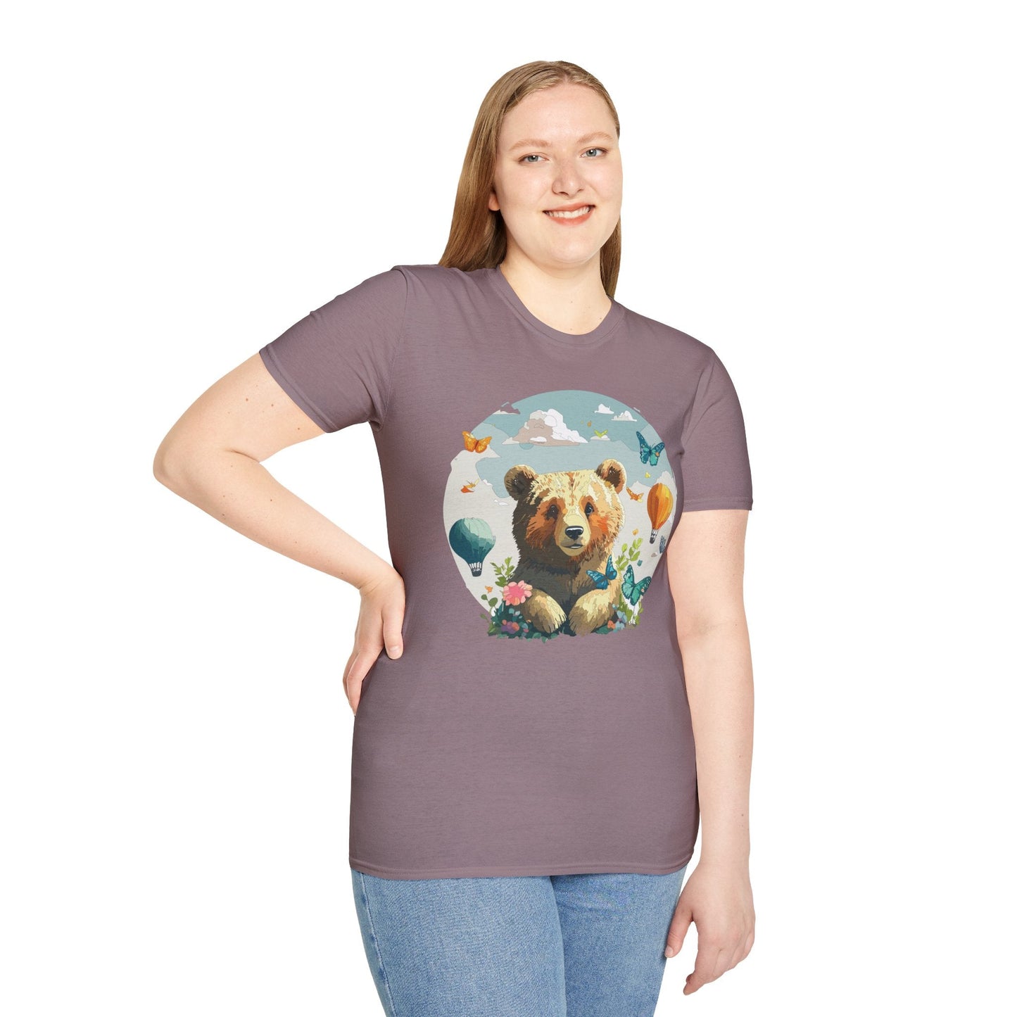 Bear T Shirt Unisex Teddy Bear Tee Softstyle 64000 Breathable Everyday Wear For All Ages