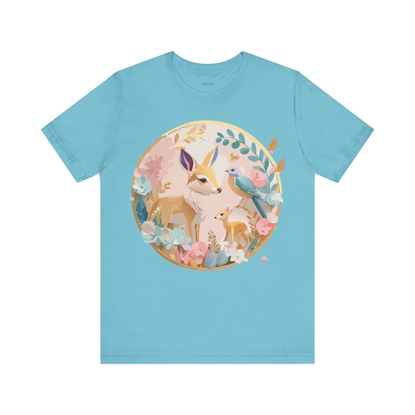 Adelpha Medallion Graphic T Shirt Unisex Short Sleeve Vintage Inspired Art Design Tee
