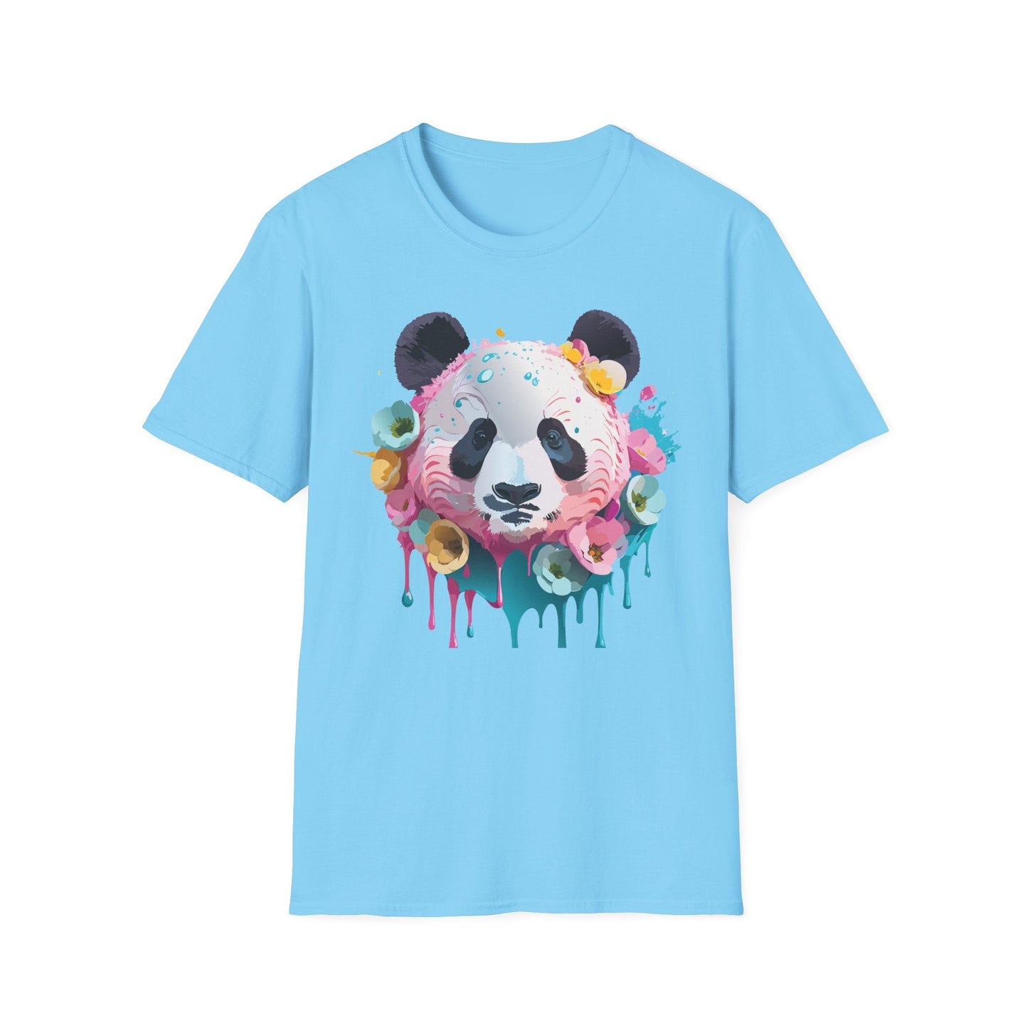 Panda Shirt Unisex T Shirt Graphic Tee Animal Print Gildan Softstyle 64000 100 Percent Cotton