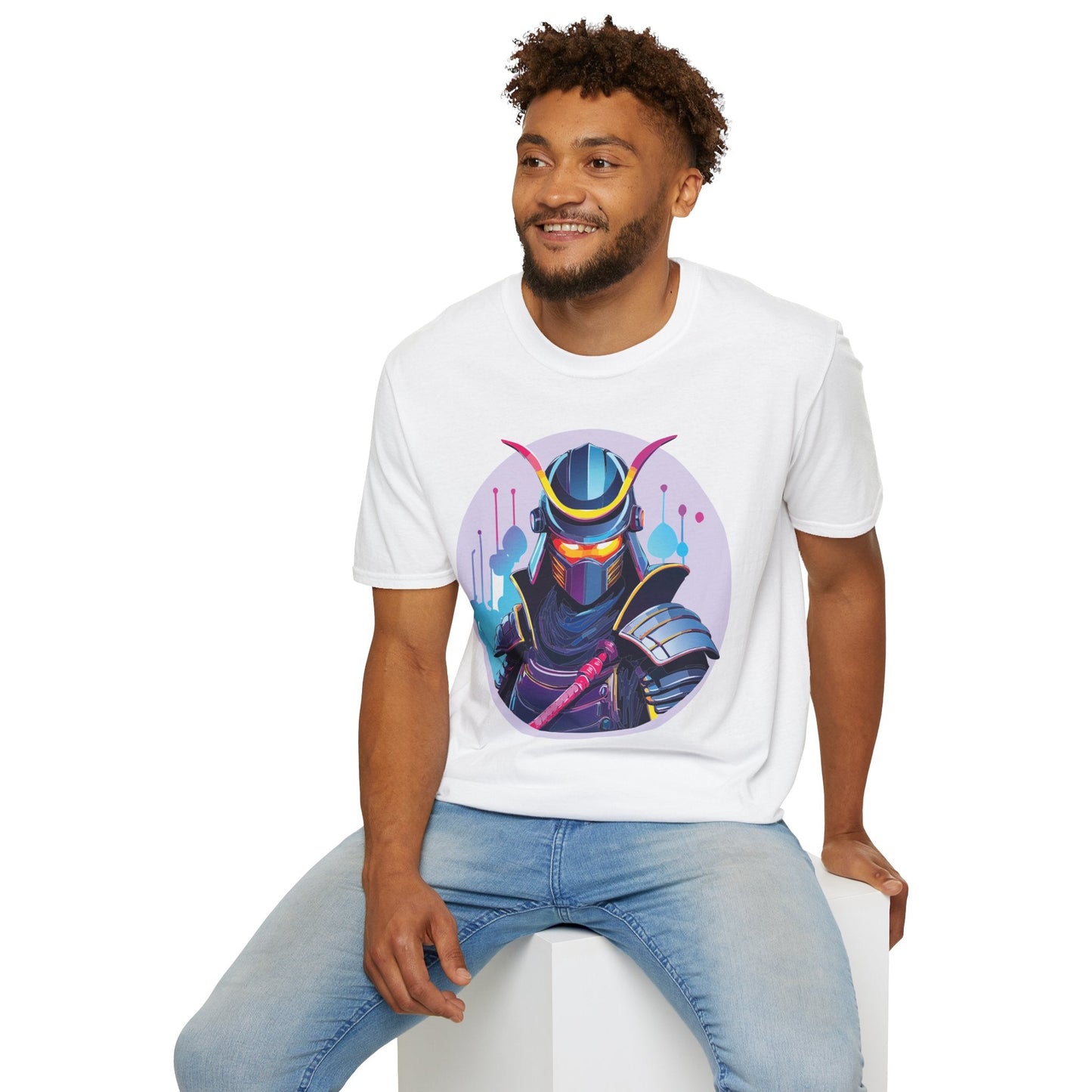Unisex Samurai Shirt Gildan Softstyle Tee Hundred Percent Ring Spun Cotton Comfort