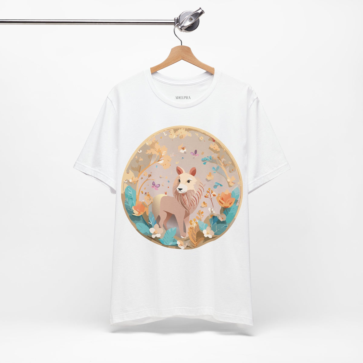 Medallion Graphic Unisex Cotton Bella+Canvas Tee with Art Design d59