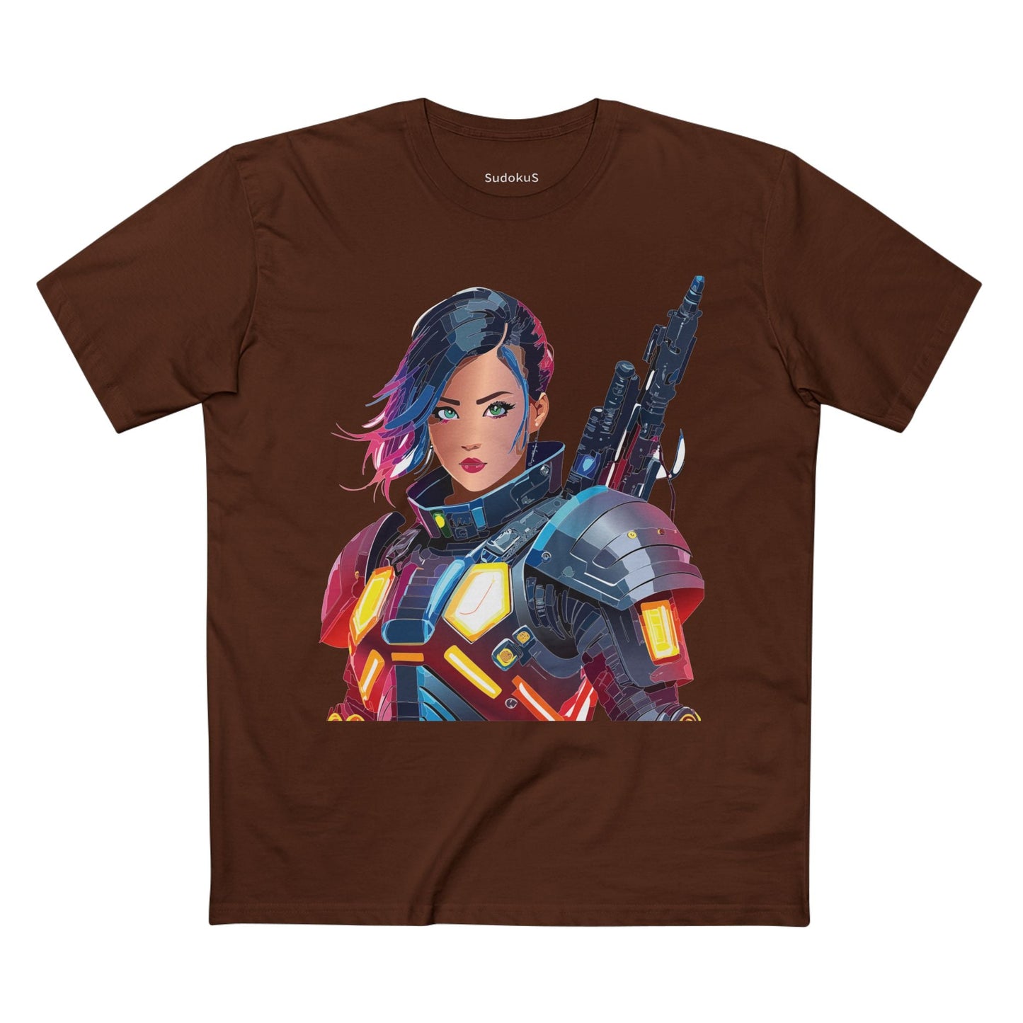 Army-woman Graphic Unisex 100 Cotton Staple Tee 14