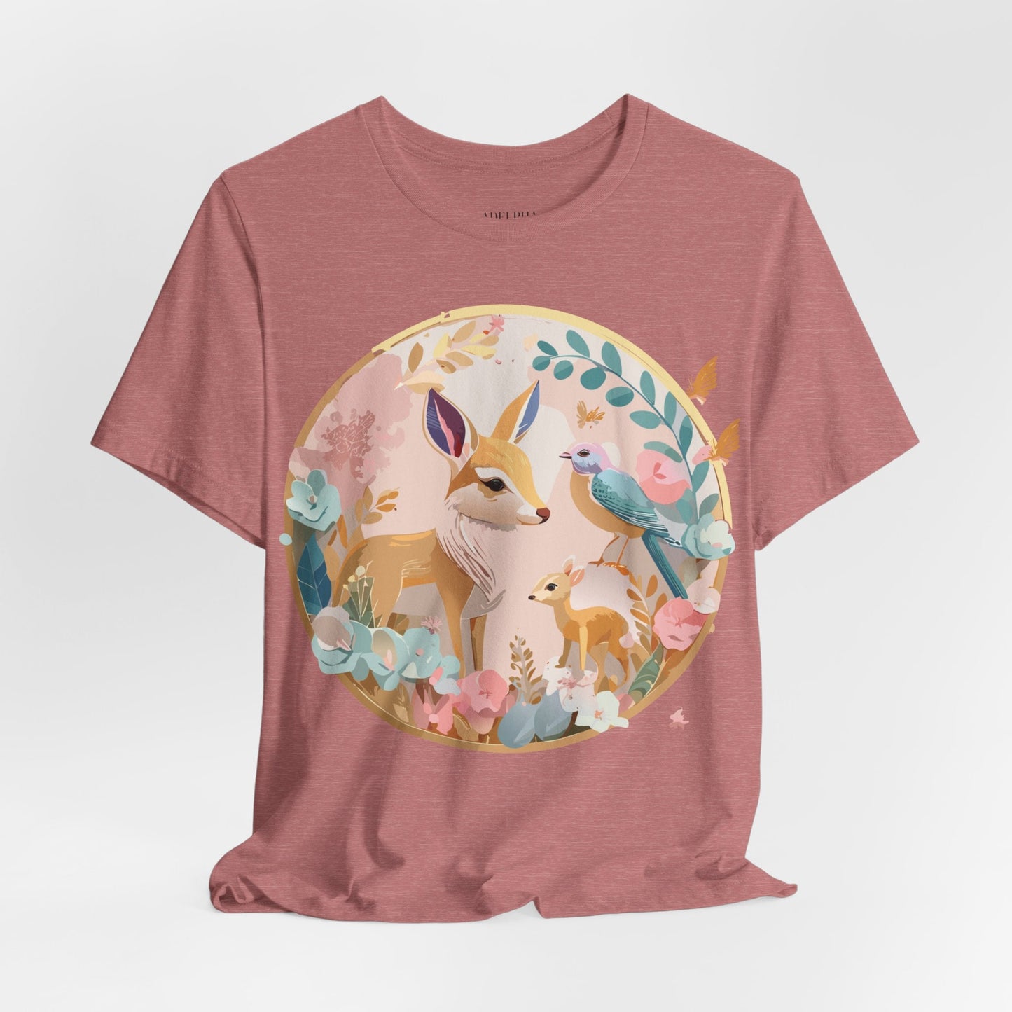 Adelpha Medallion Graphic T Shirt Unisex Short Sleeve Vintage Inspired Art Design Tee