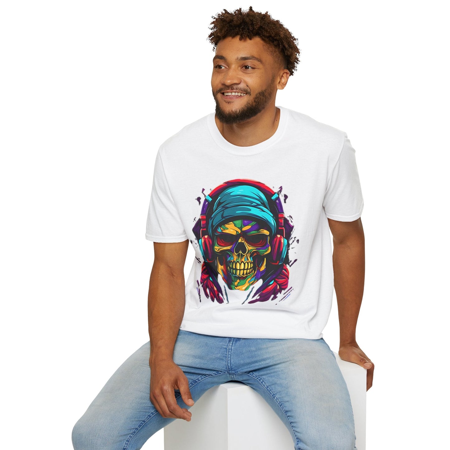 Skull T Shirt Unisex Skeleton Design Gildan Softstyle Cotton Tee for Men Women Durable