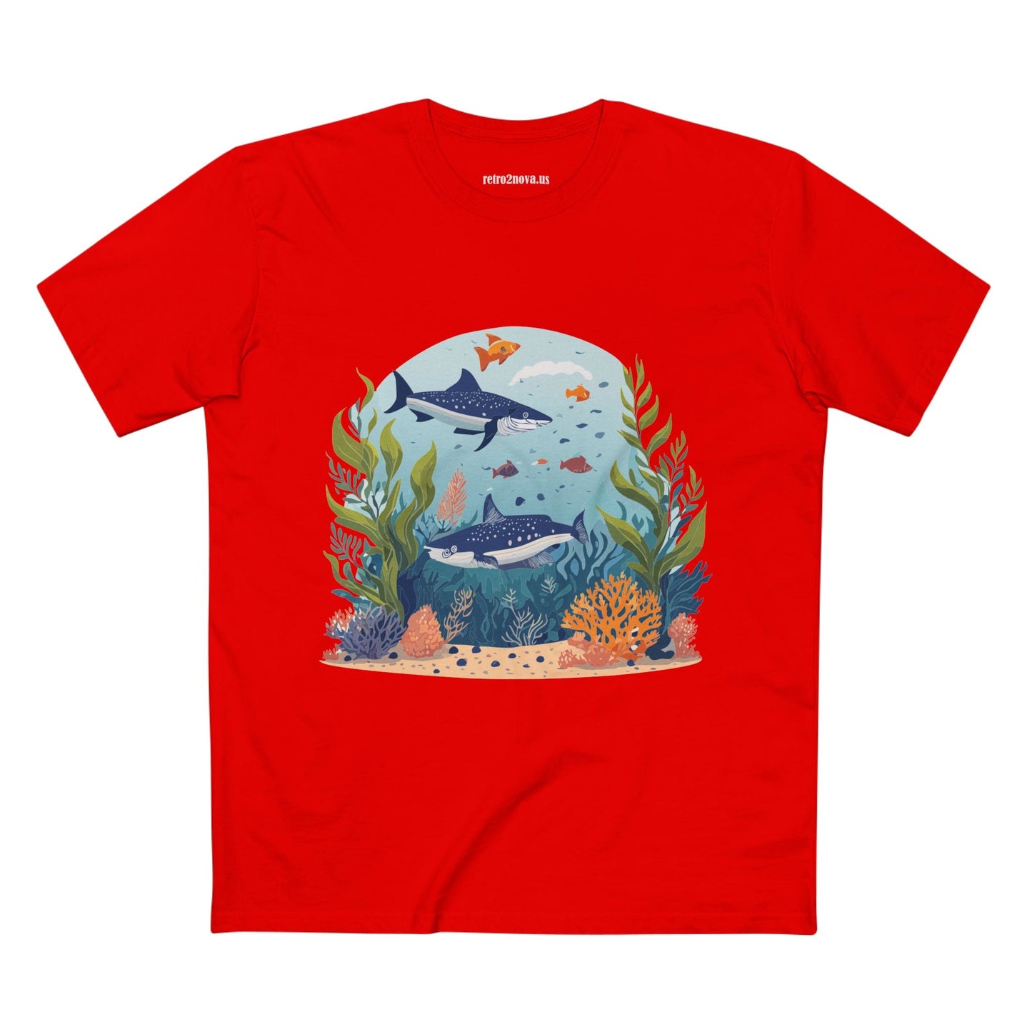 Ocean Shirt Ocean Pacific Inspired Tee OP 5 Unisex Premium Cotton Art Tee Retro2Nova Art Design
