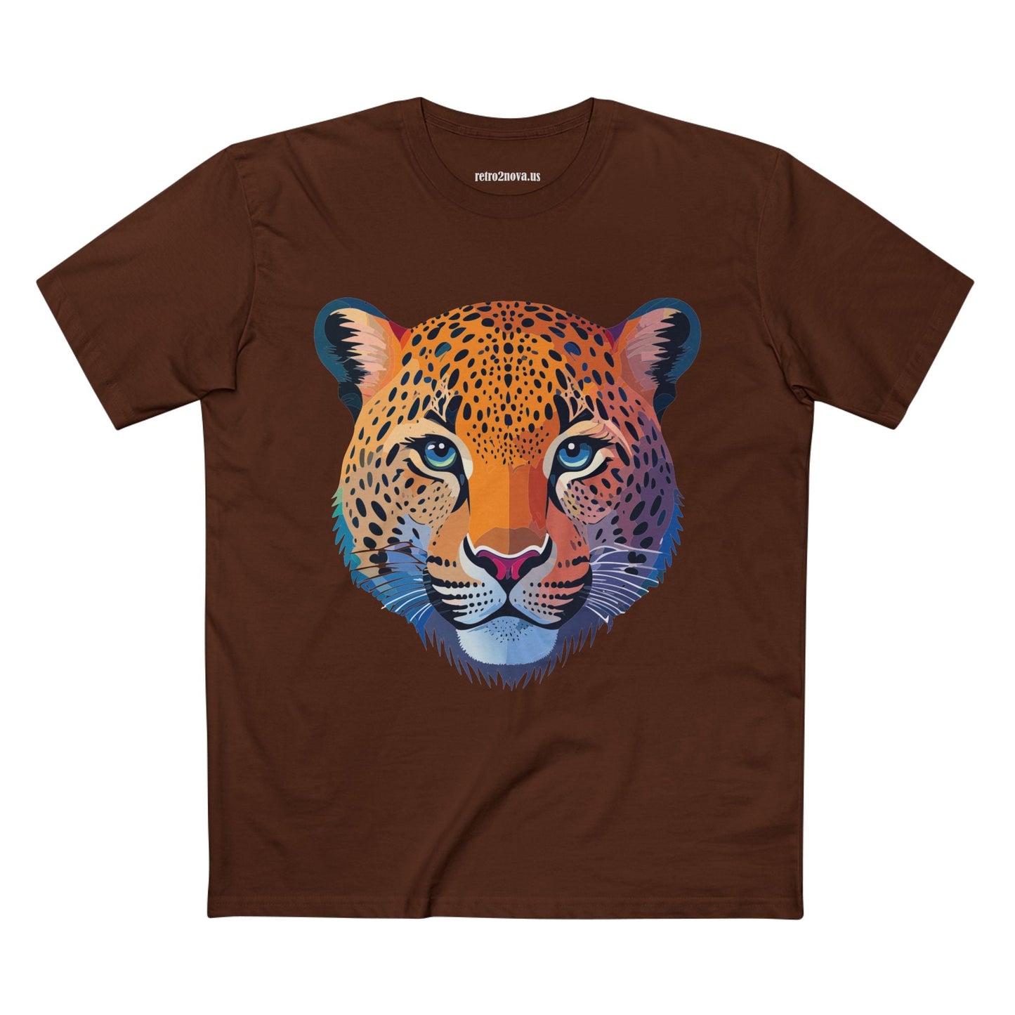 Unisex Cheetah Animal Shirt Premium Cotton Staple Tee With Original Art Design From Retro2Nova Collection
