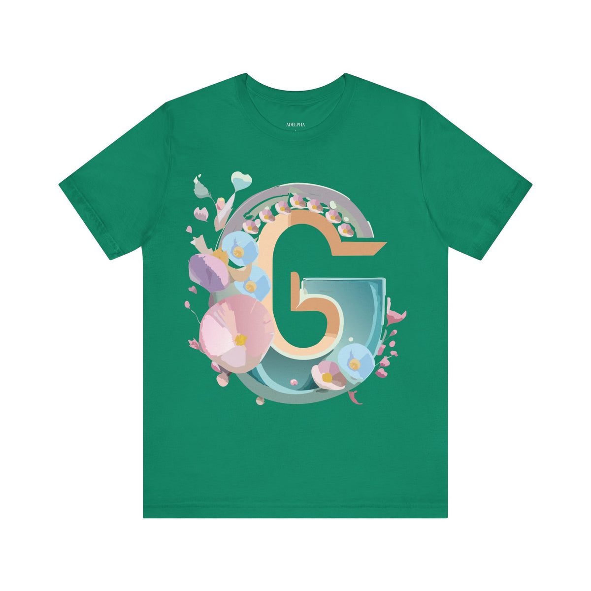 Letter G Graphic Unisex Cotton Bella+Canvas Tee with Art Letter Design