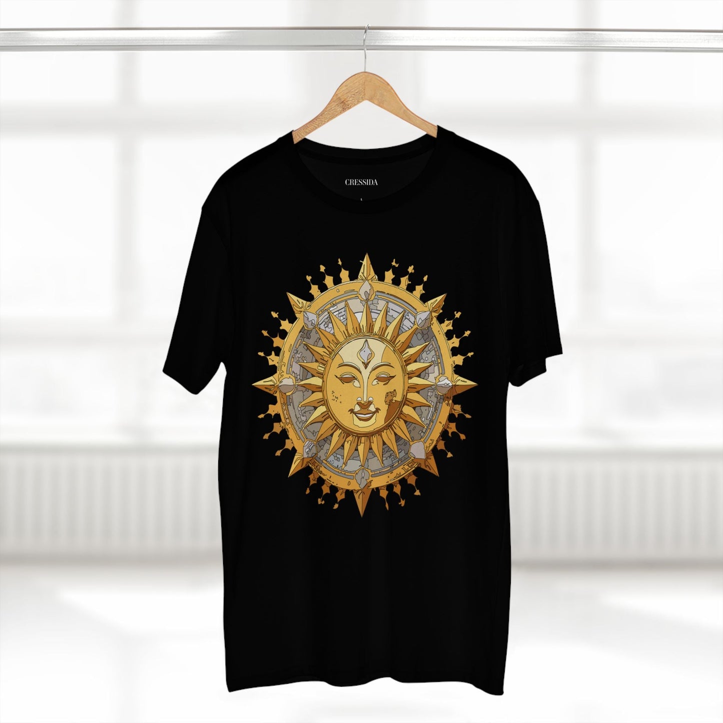 Gold Sun Graphic Unisex 100 Cotton T-Shirt with Golden Art Design 15