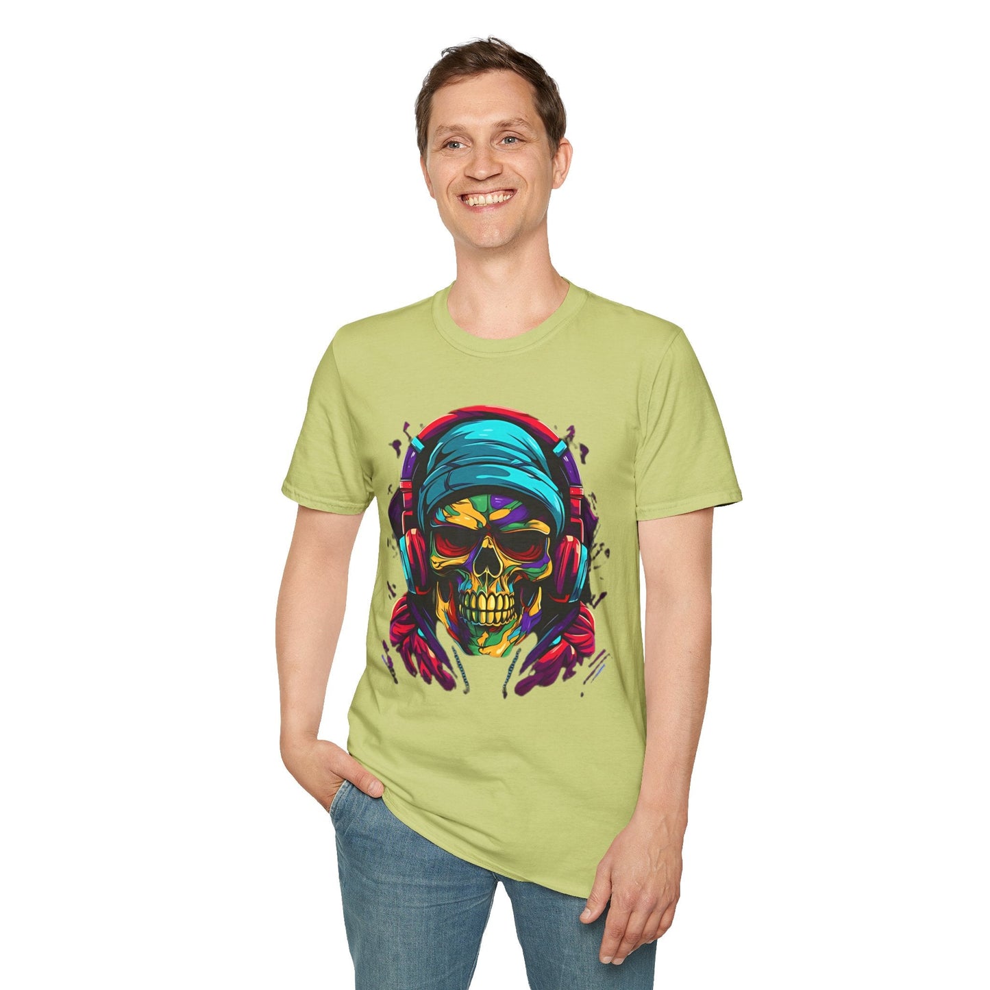 Skull Graphic Unisex Cotton T-shirt with Skeleton Artwork Design 24