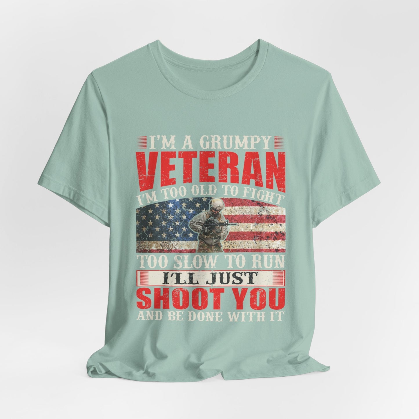 Army Veteran Patriotic Graphic Design Unisex Cotton T-Shirt v38