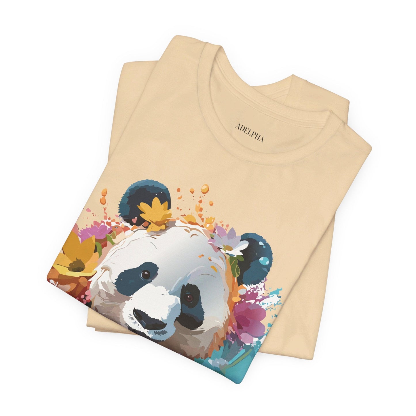 Panda Graphic Tee Unisex Jersey Short Sleeve Art Design Shirt By Adelpha Premium Casual Wear