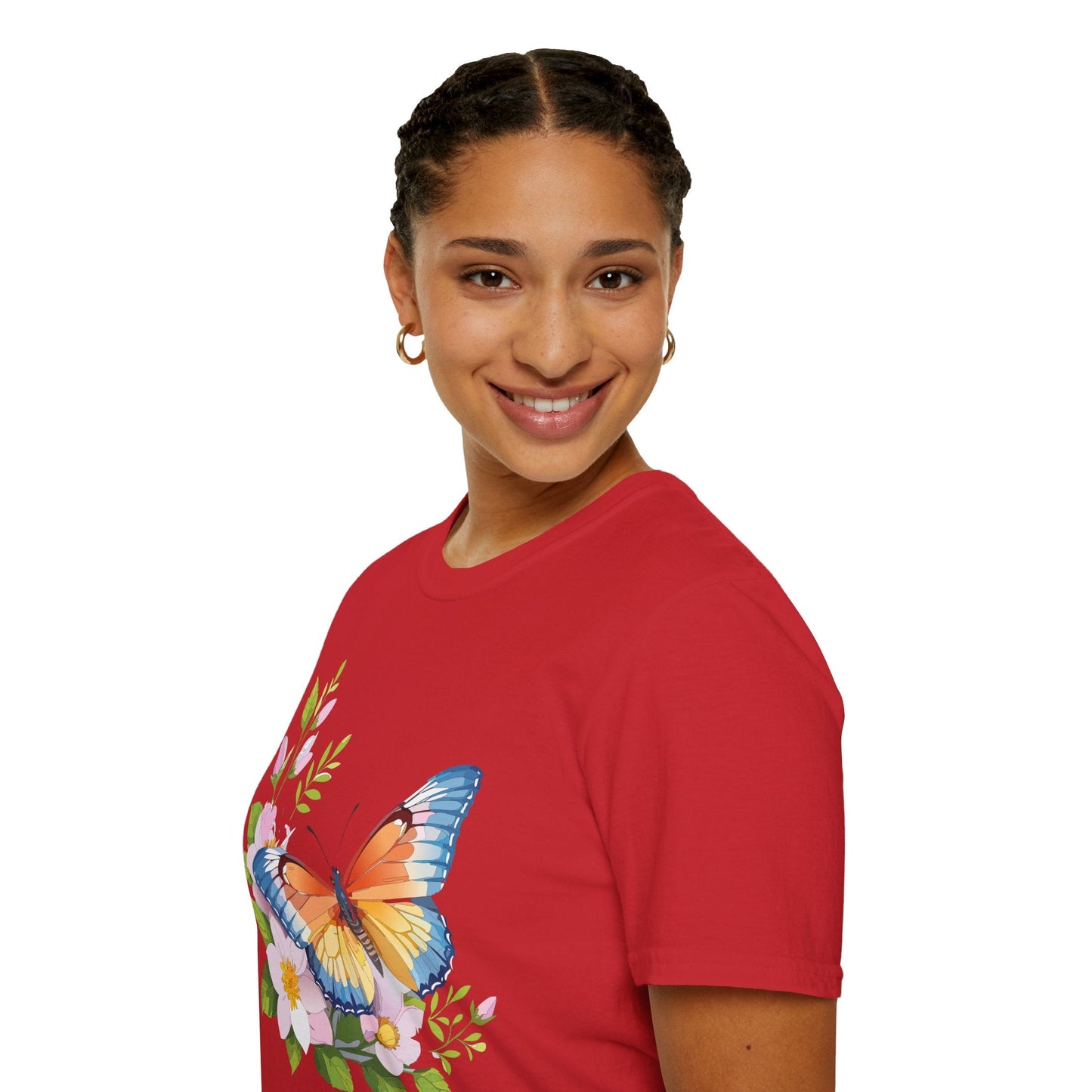 Butterfly T Shirt Unisex Monarch Design Gildan Softstyle 64000 Ring Spun Cotton Tee