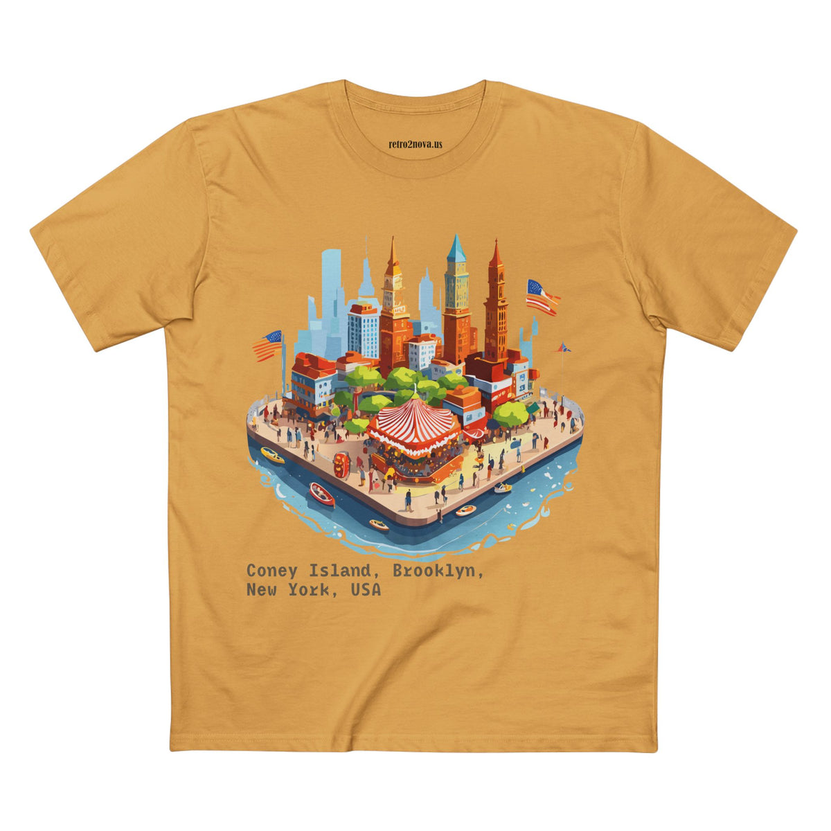 Coney Island Brooklyn New York Cityscape Tee | Illustrated Landmark T-Shirt
