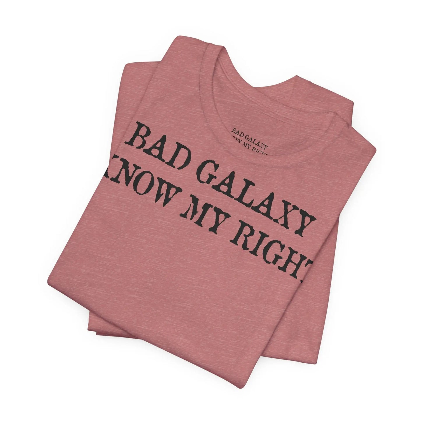 Red Stamp Tee Shirt Made In USA With 100 Percent Cotton Eco Inks From Bad Galaxy Official