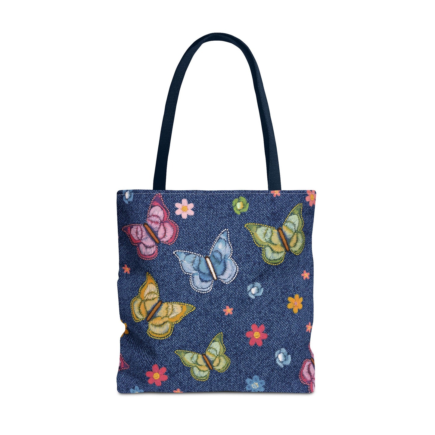 Denim Fabric Imitation Print Unisex Canvas Bag Poly Spun 3 Sizes Tote Bag 166