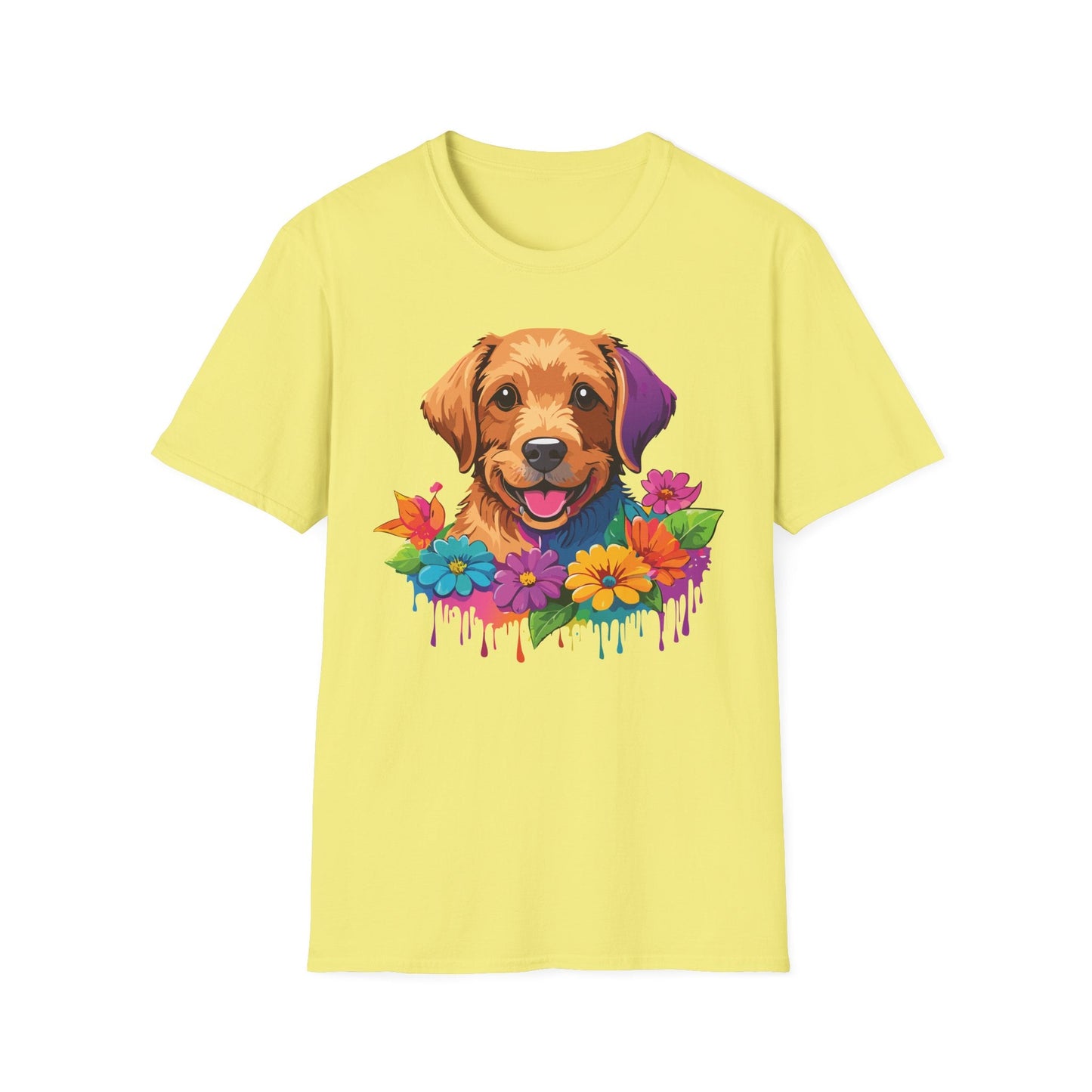 Unisex Dog Shirt With Animals Tee Softstyle Gildan 64000 Comfort Fit