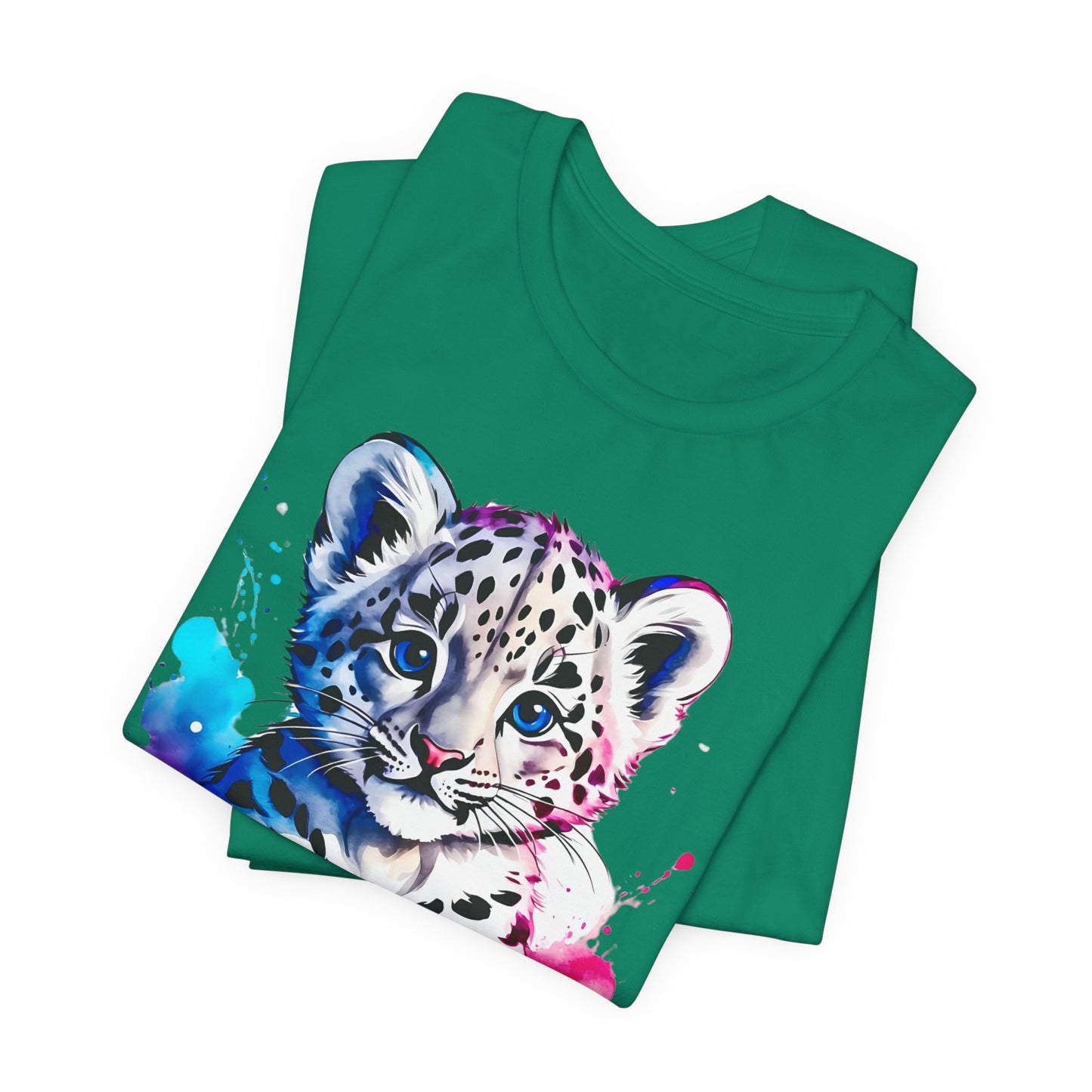 Baby Leopard Shirt, Cute Leopard Tee Shirt, Animal T-Shirt, Gepard Top, Animal Tees, Art Design T-Shirt, Graphic Tee
