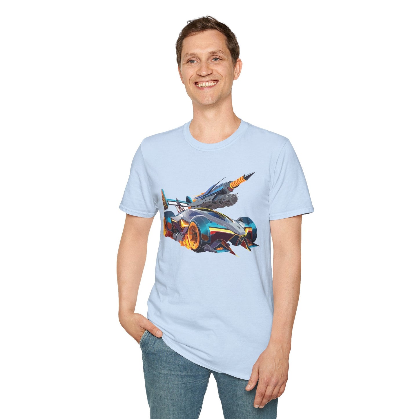 Unisex Car T Shirt Softstyle Cotton Tee With Car Design Hot Wheels Graphic Tee For Men And Women