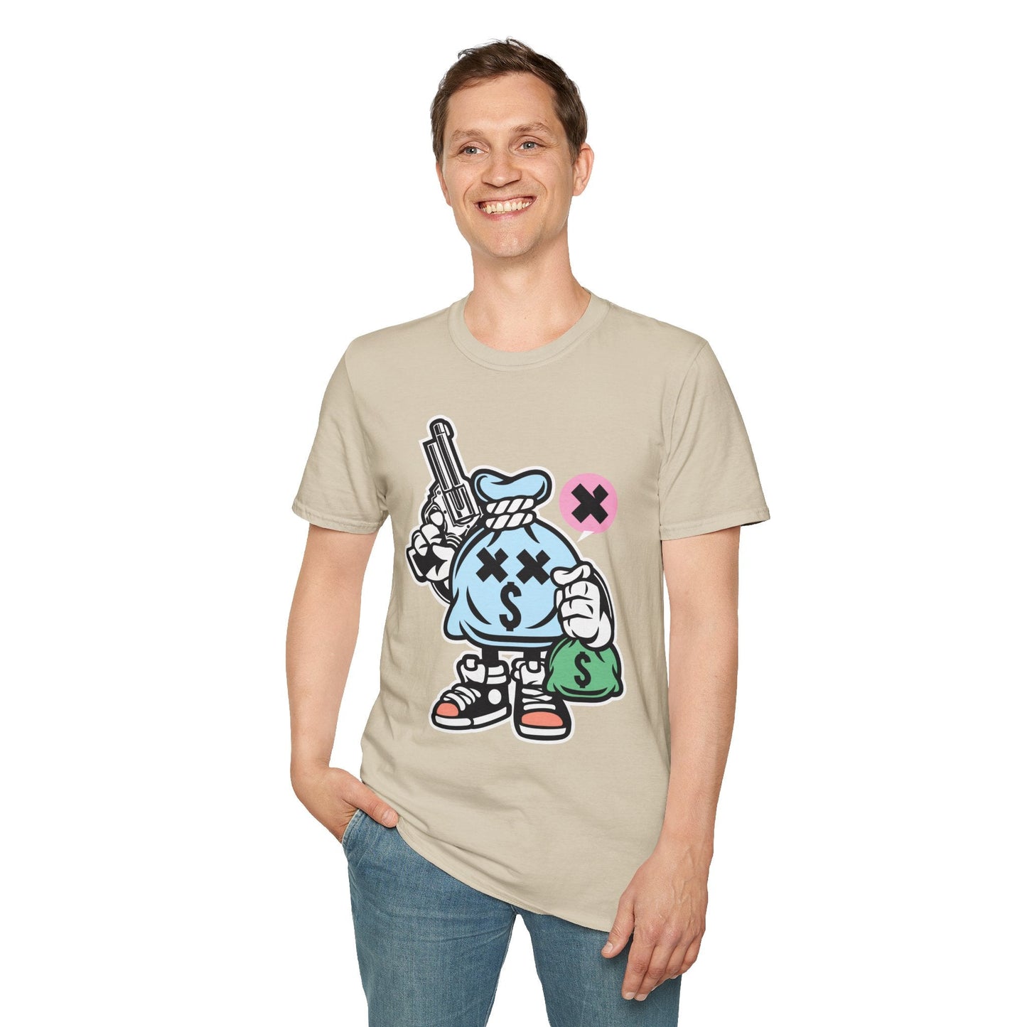 Cartoon T Shirt Animation T Shirt Funny Tee Unisex Gildan Softstyle 64000 100 Percent Cotton