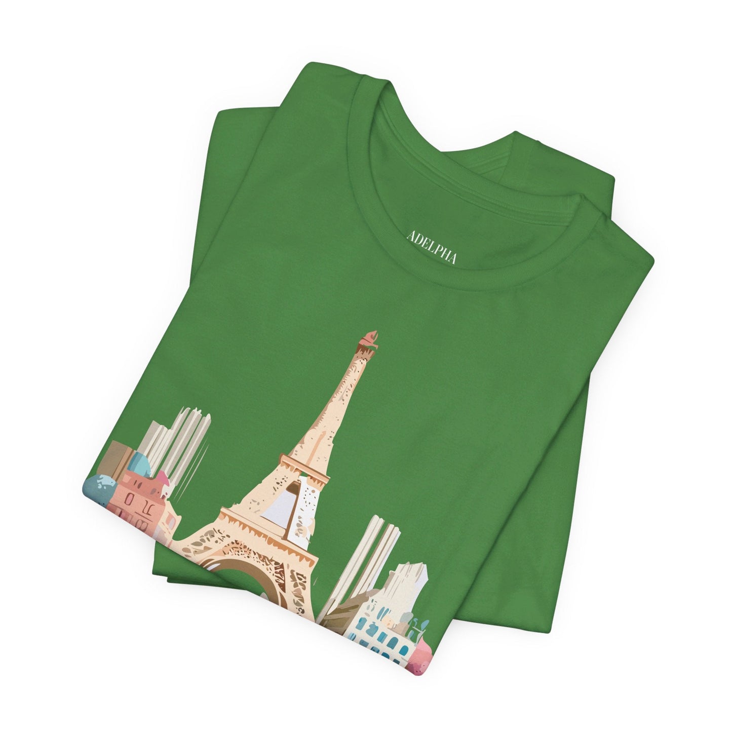 Paris Tourist Shirt Graphic Tee Unisex Jersey Short Sleeve Art Design By Adelpha Vintage Inspired