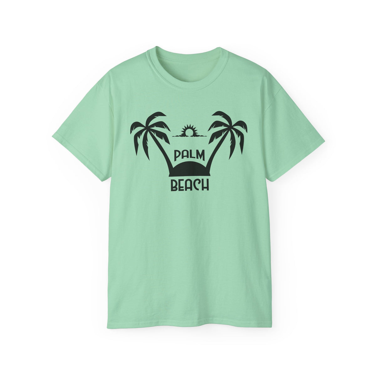 Palm Beach palm trees tee | Retro sunset graphic shirt
