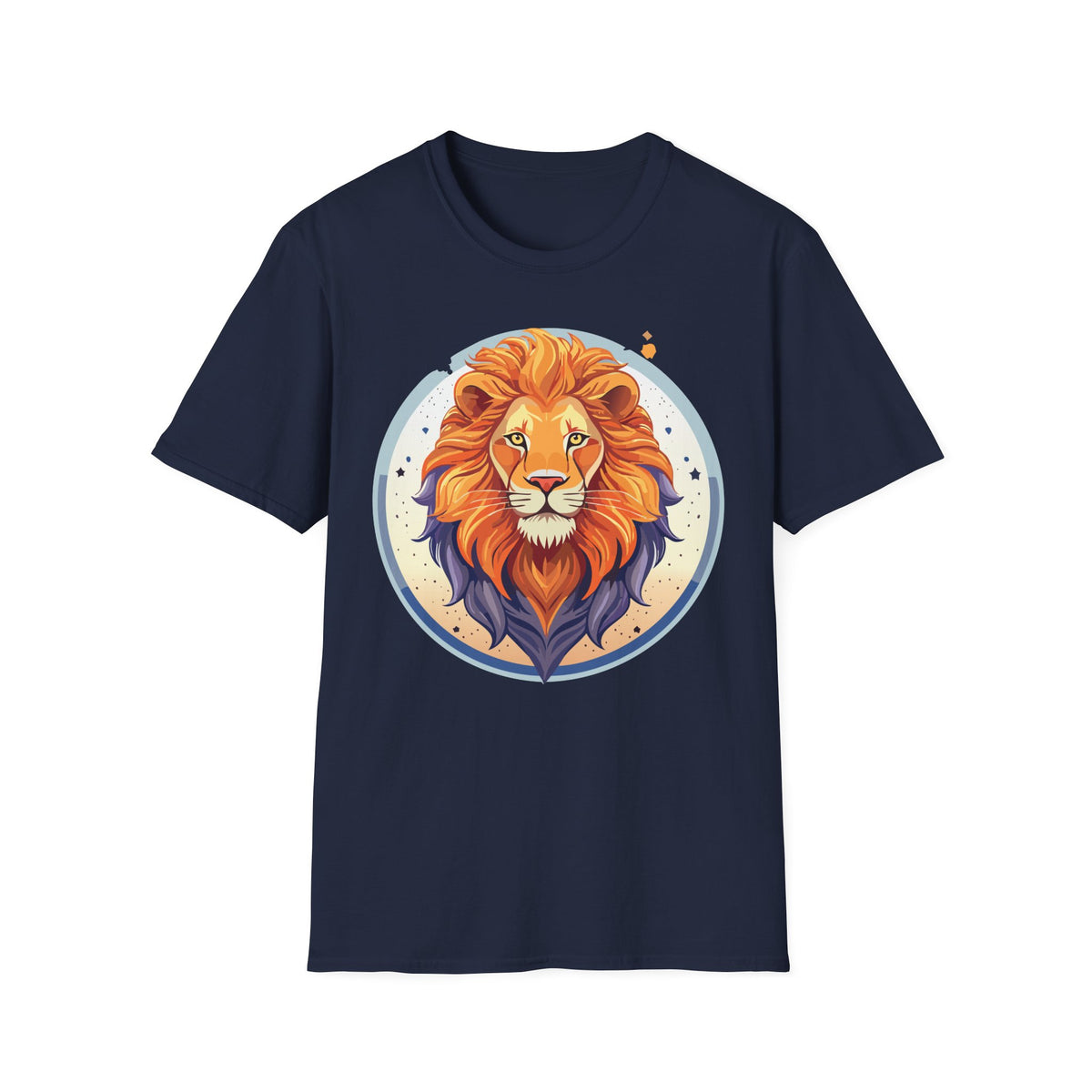 Majestic Lion Portrait T-Shirt | Colorful Retro Lion Graphic Tee