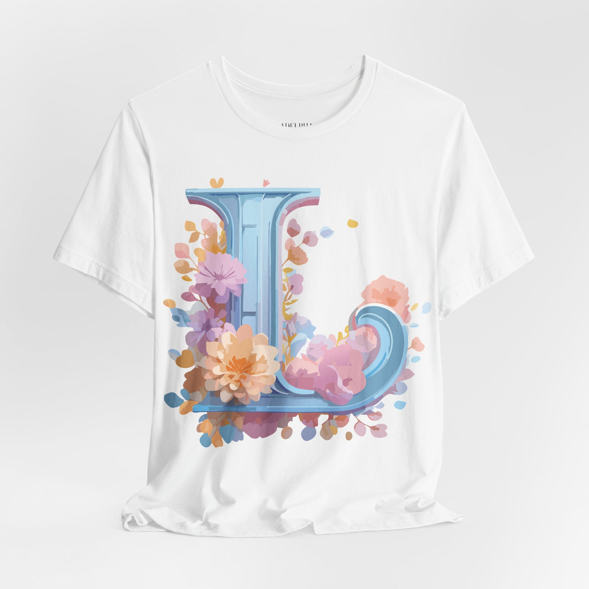 Letter L Graphic Unisex Cotton Bella+Canvas Tee with Art Letter Design
