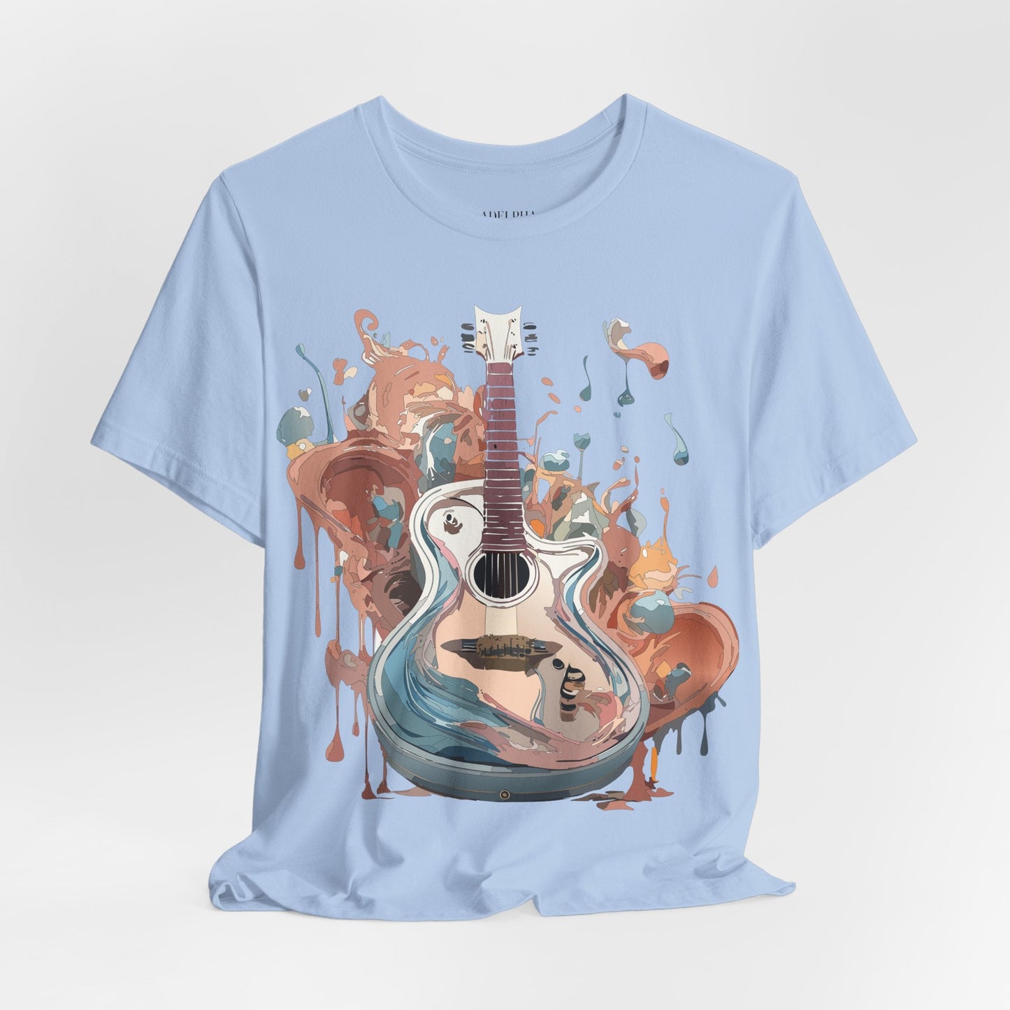 Music Graphic Unisex 100 Cotton Vintage Art with Musical Elements Tee 56
