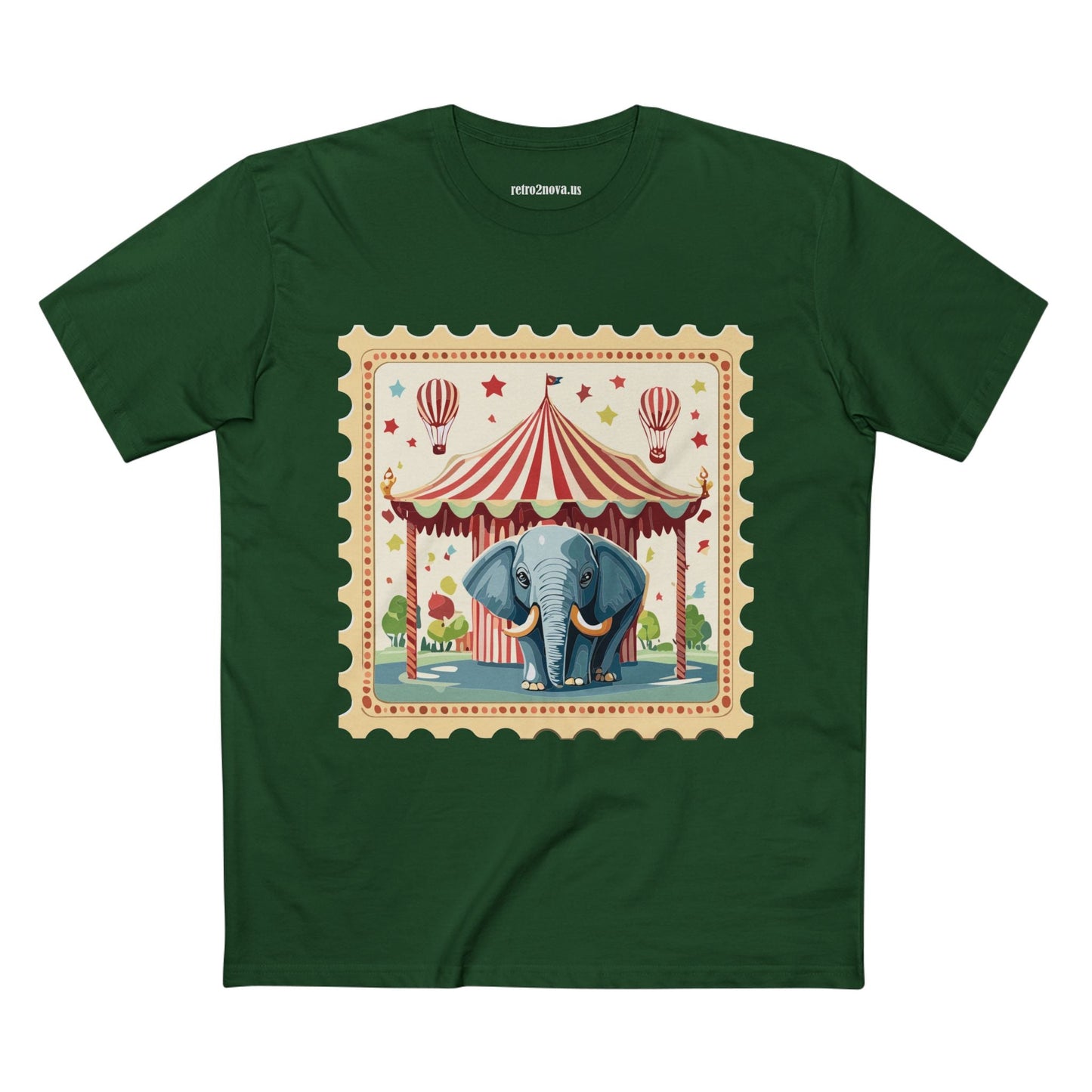 Retro2Nova Stamp Shirt Postage Stamp Art Design Unisex Premium Cotton Tee From Our Art Collection