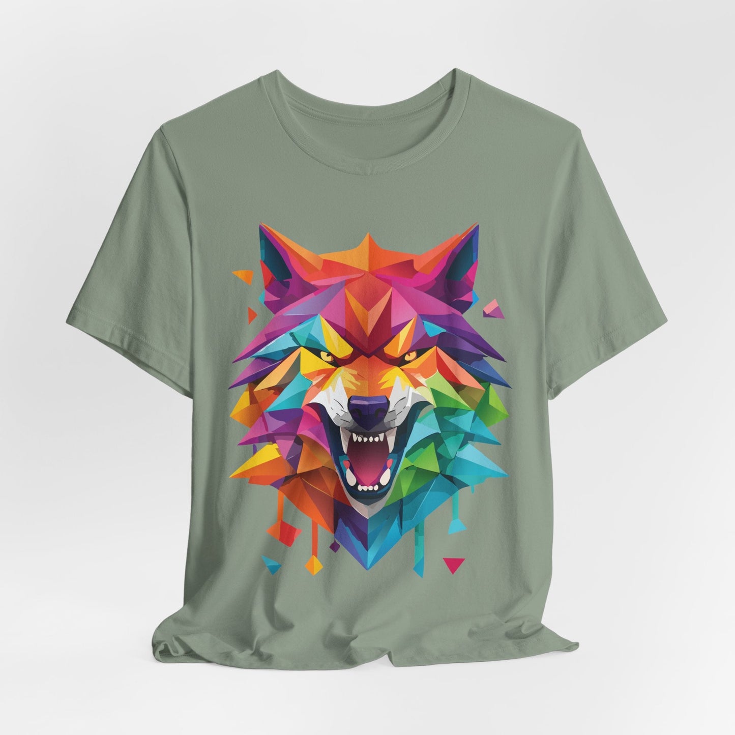 Unisex Animal Shirt With Art Design And Wild Animals Print Tee Short Sleeve Premium