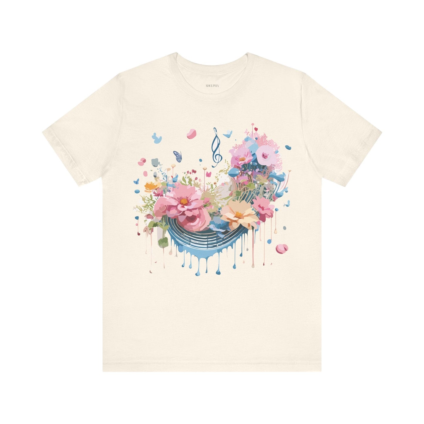 Adelpha Vintage Inspired Music Graphic Unisex T Shirt Tee For Everyday Casual Wear