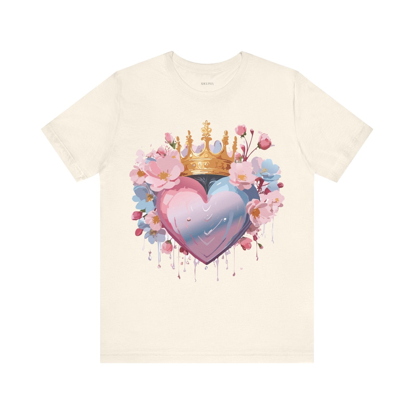 Valentine Day Graphic Unisex 100 Cotton Vintage Artwork with Love and Flower Design Tee 21