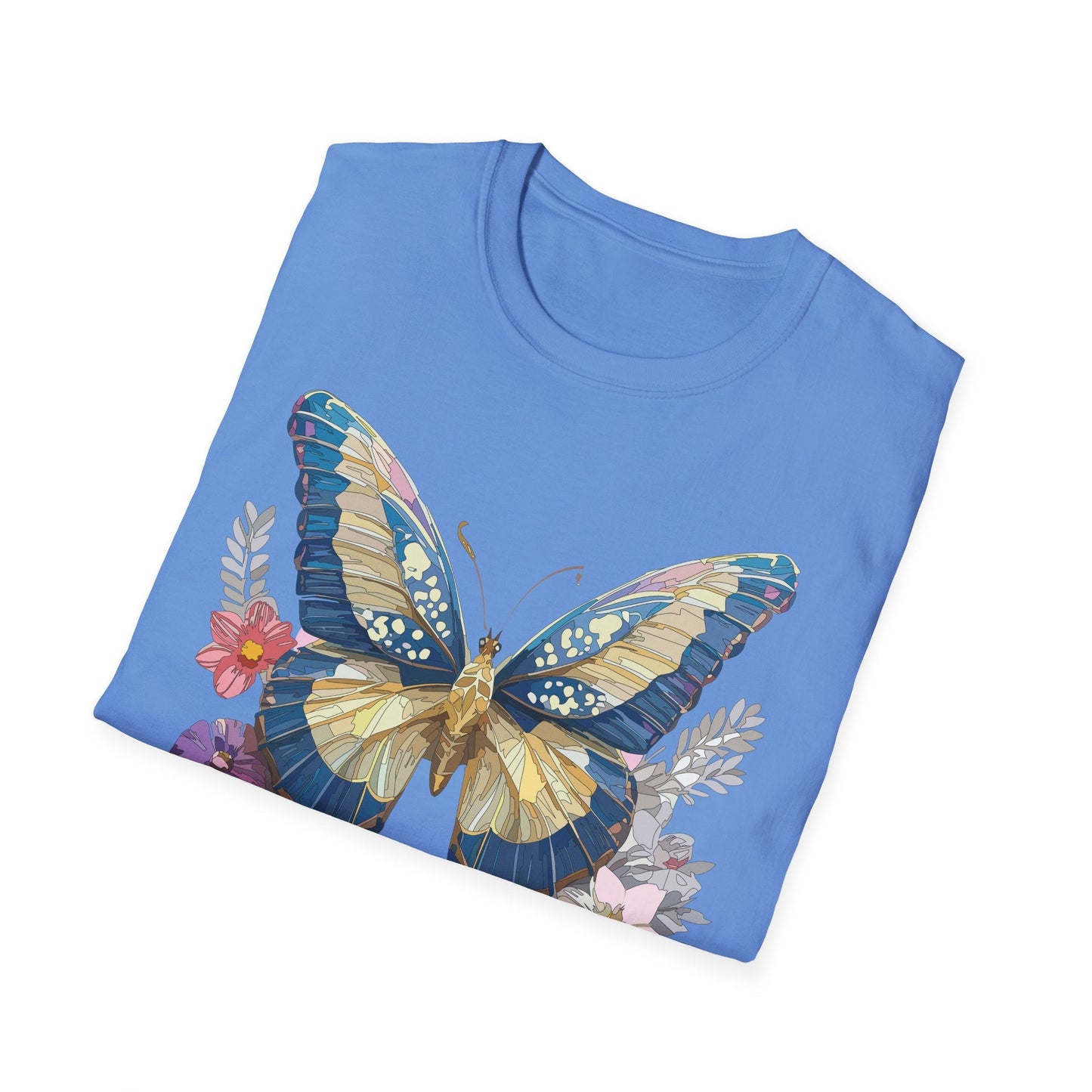 Butterfly Unisex Short Sleeve Tee Shirt Gildan Softstyle 64000 Monarch Design Graphic Tee