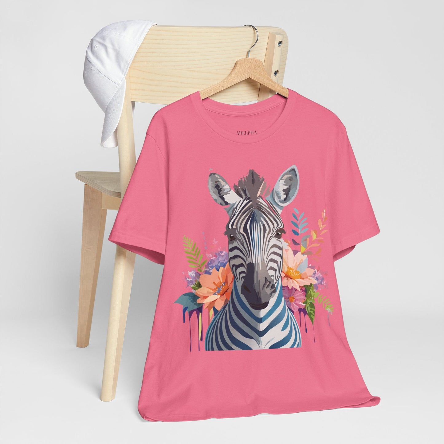 Zebra Graphic Unisex 100 Cotton Vintage Animal Art T-Shirt 1