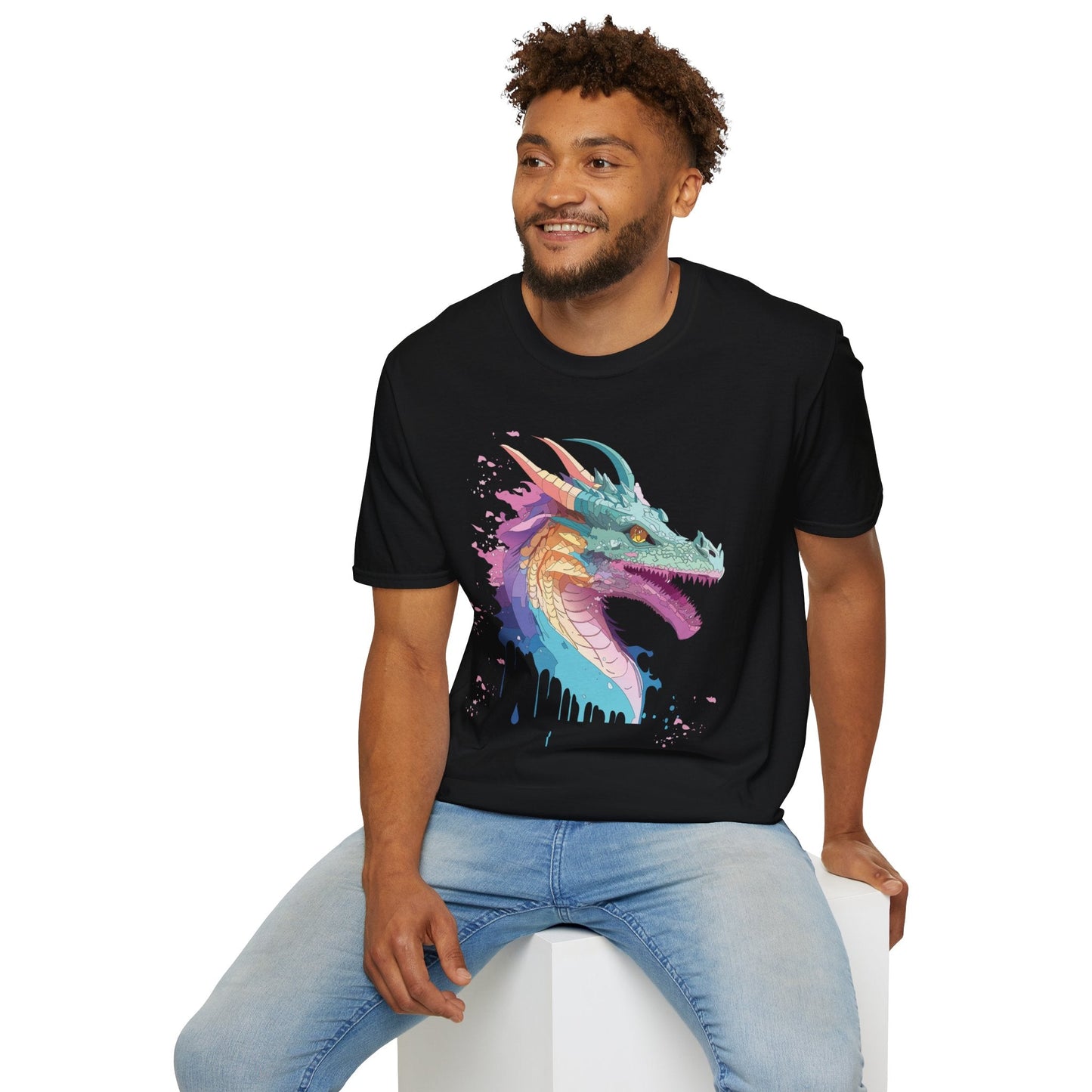 Dragon Graphic T Shirt Unisex Animal Shirt Cotton Softstyle Tee For Everyday Comfort