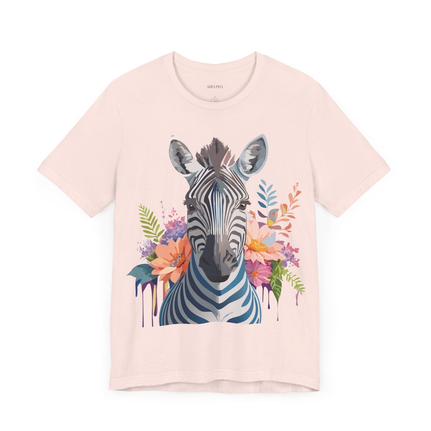 Zebra Graphic Unisex 100 Cotton Vintage Animal Art T-Shirt 1