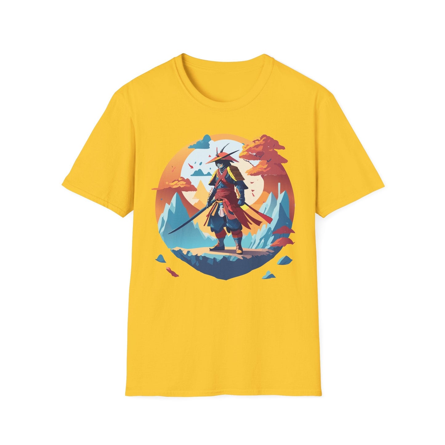 Samurai Shirt Unisex Tee Gildan Softstyle 64000 100 Percent Ring Spun Cotton Lightweight
