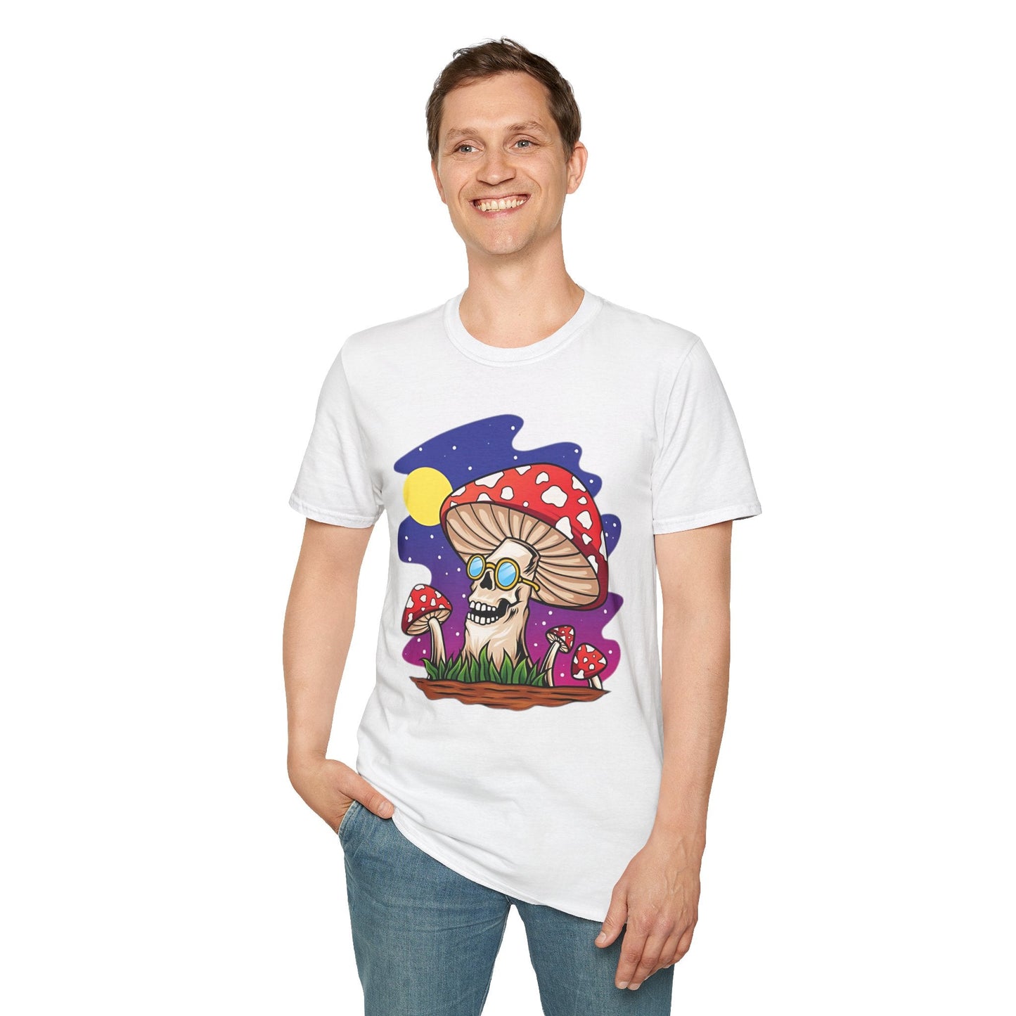 Mashroom Mushroom Tee Shirt Unisex Funny Fungus Design Softstyle 64000 Cotton Tee