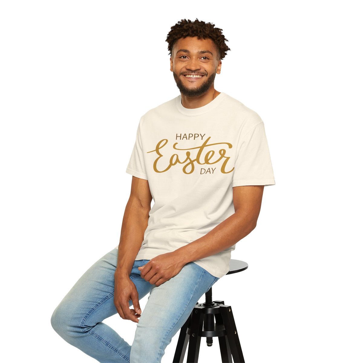 Happy Easter Day T-Shirt, Tee Shirt with Easter Signature, T Shirt with Easter Prints, Tee Shirt with Easter Design