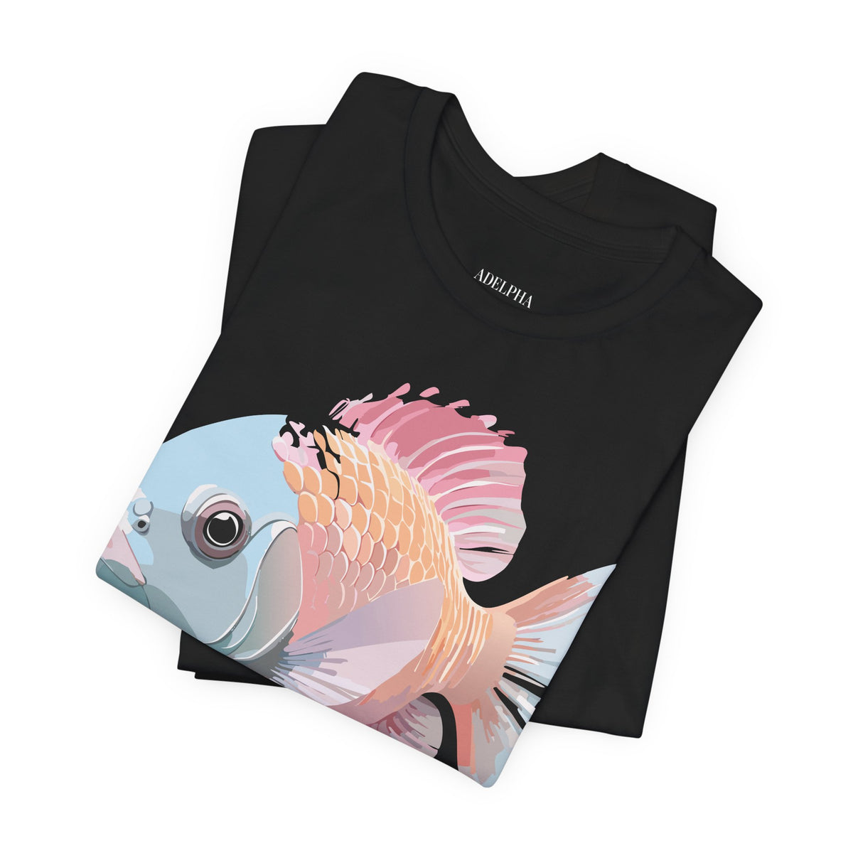 Fish Graphic Design Tee Bella+Canvas Unisex 100 Cotton Tee Shirt a104