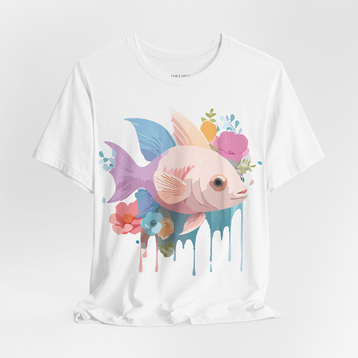Fish Graphic Design Tee Bella+Canvas Unisex 100 Cotton Tee Shirt a102