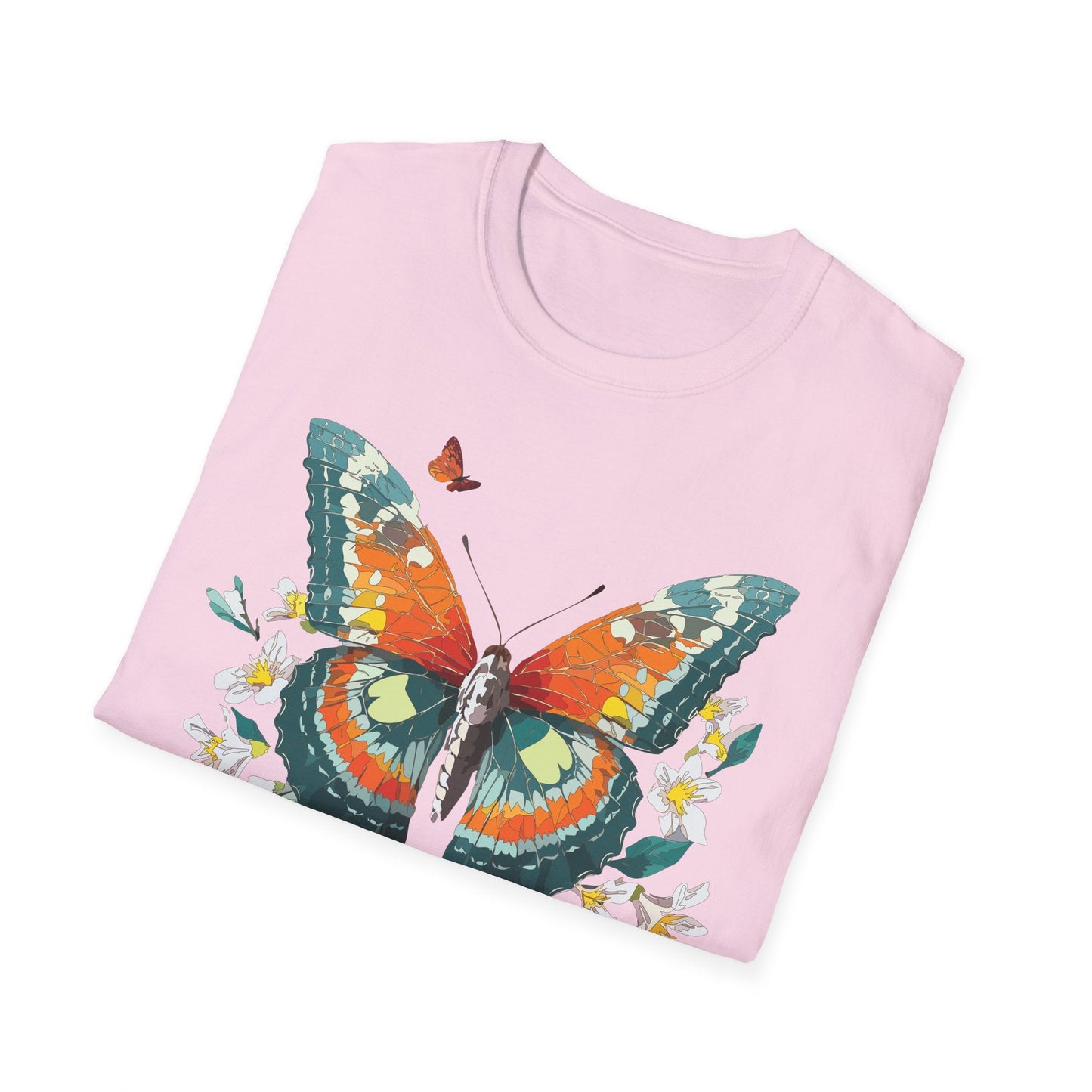 Butterfly T Shirt Unisex Softstyle Gildan 64000 100 Percent Ring Spun Cotton Monarch Tee